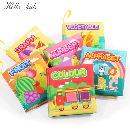 Montessori  0-12Monthes Baby Books toys Educational Newborn Infant Early Learning Cloth Book Develop Cognize Reading Puzzle Toys